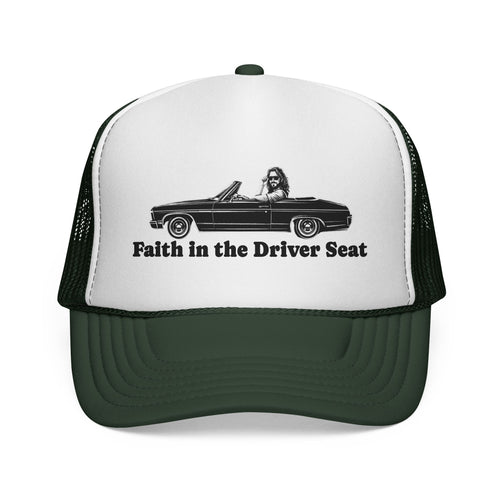 Trucker Cap — "Faith in the Driver's Seat" Vintage Convertible Hat