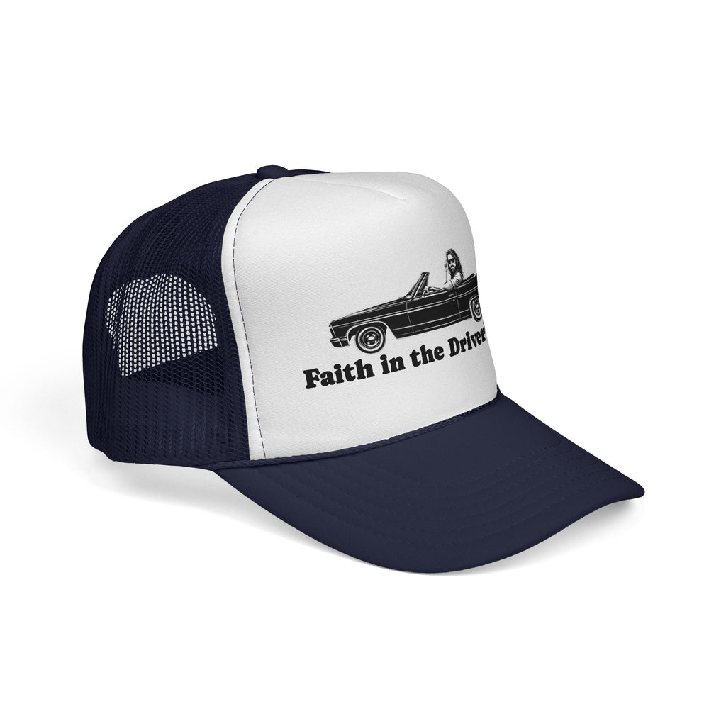 Trucker Cap — "Faith in the Driver's Seat" Vintage Convertible Hat