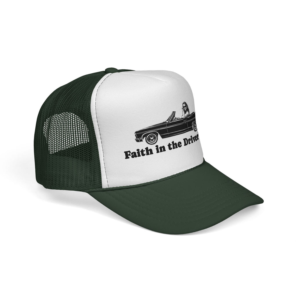 Trucker Cap — "Faith in the Driver's Seat" Vintage Convertible Hat