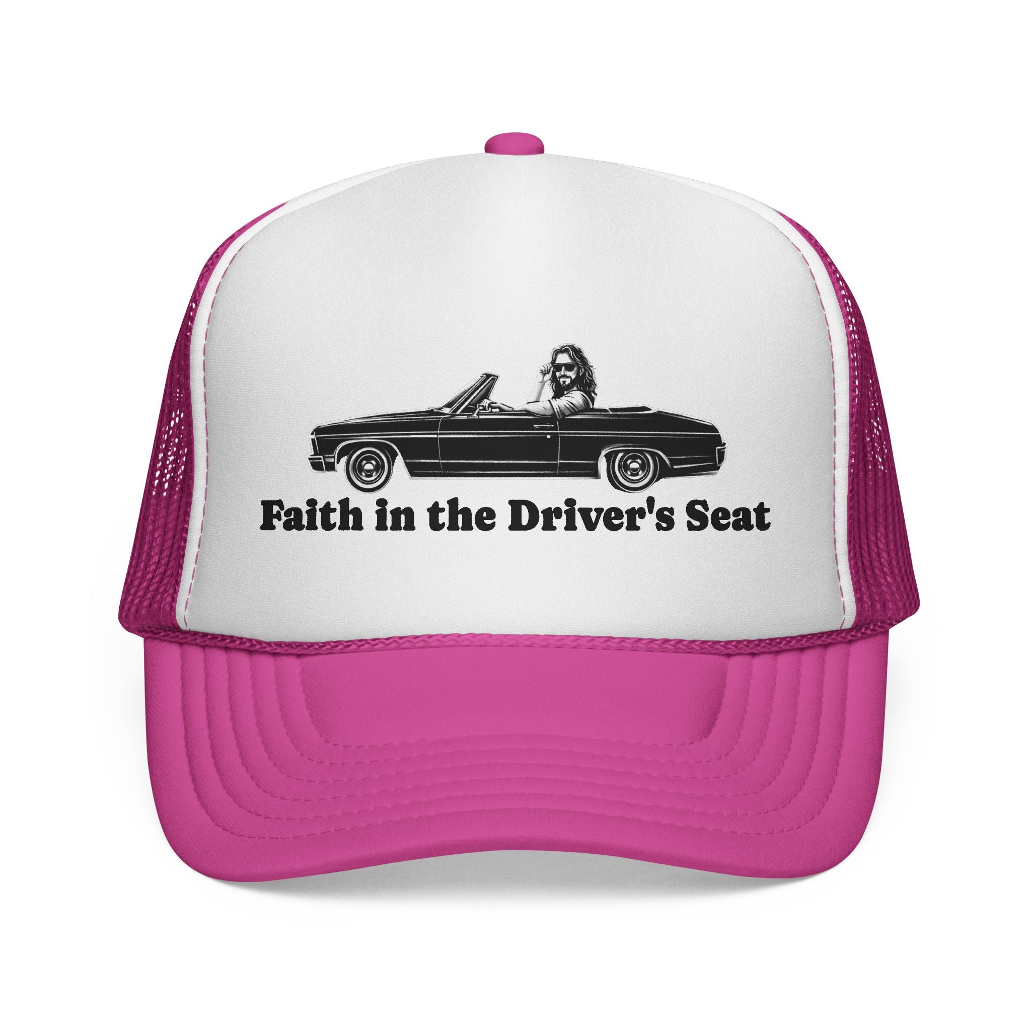 Trucker Cap — "Faith in the Driver's Seat" Vintage Convertible Hat