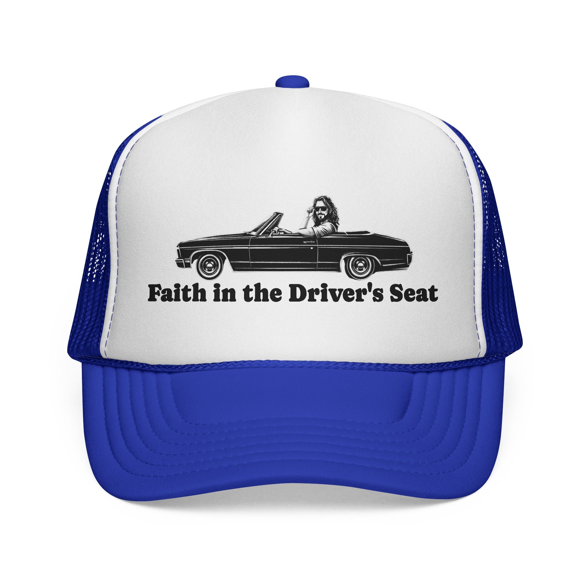 Trucker Cap — "Faith in the Driver's Seat" Vintage Convertible Hat