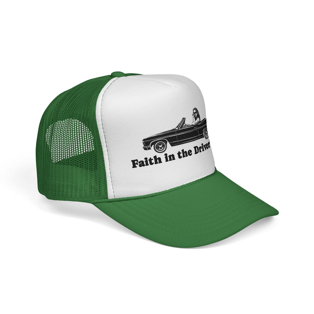 Trucker Cap — "Faith in the Driver's Seat" Vintage Convertible Hat