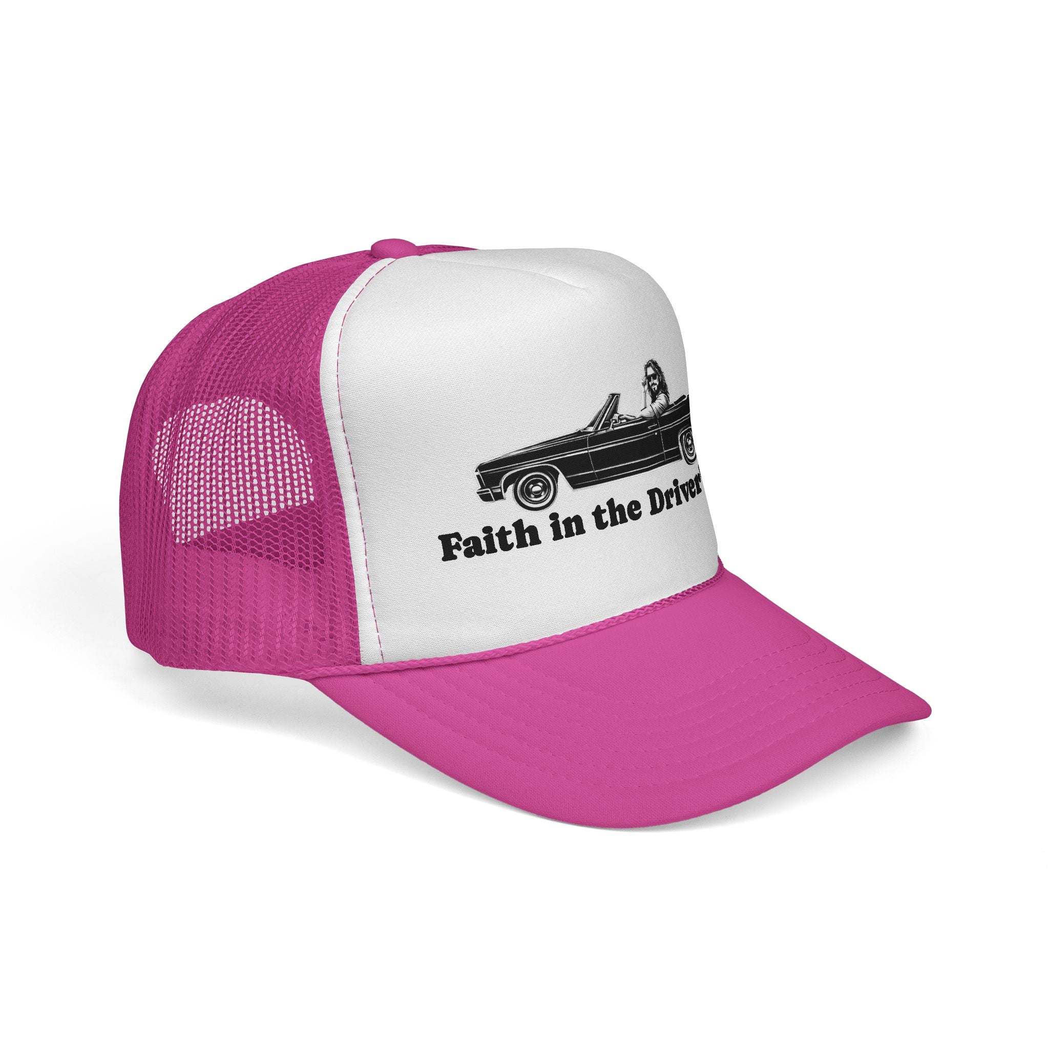 Trucker Cap — "Faith in the Driver's Seat" Vintage Convertible Hat