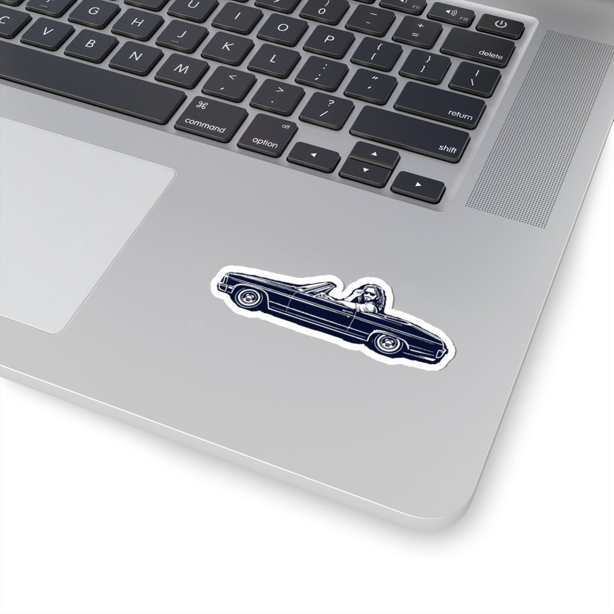 Vintage Convertible Sticker — Retro Road Trip Car Decal (Kiss-Cut)