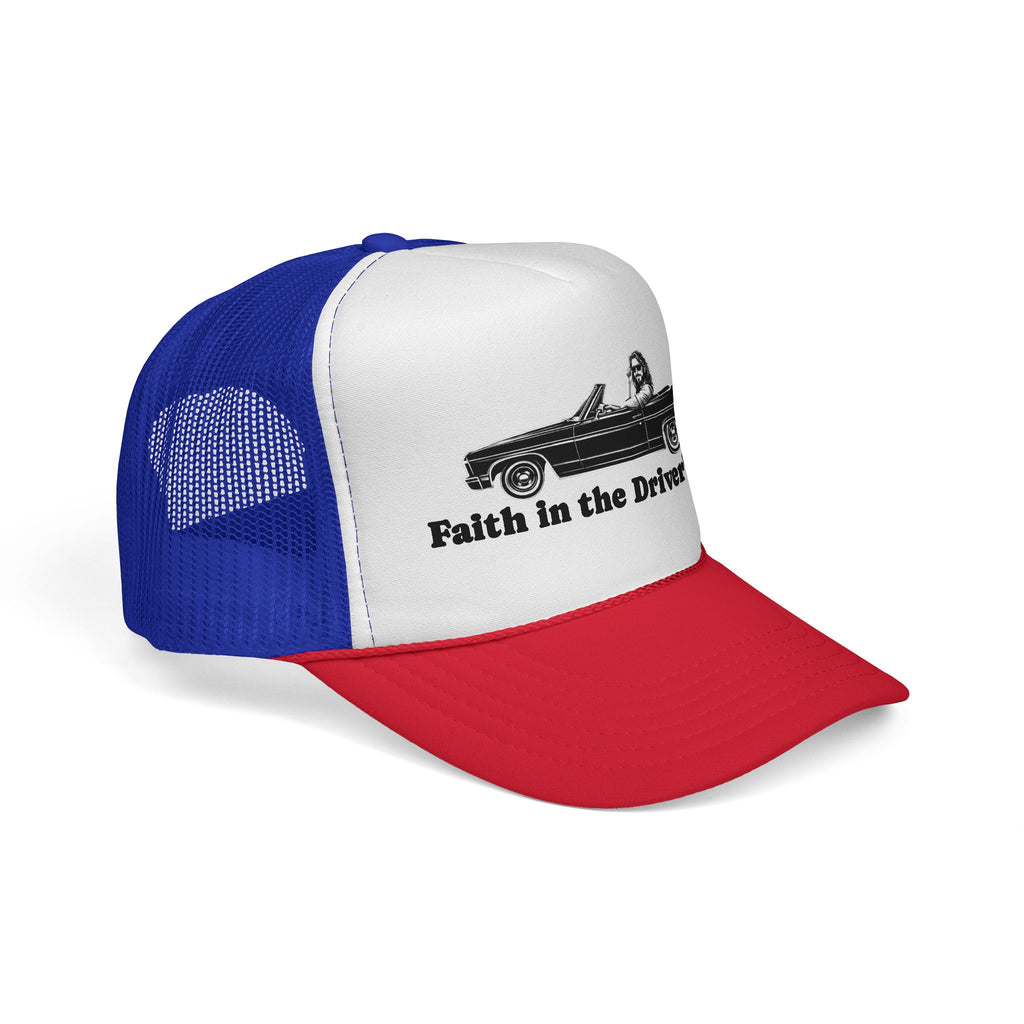 Trucker Cap — "Faith in the Driver's Seat" Vintage Convertible Hat
